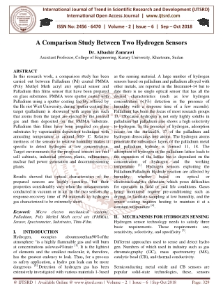 A Comparison Study Between Two Hydrogen Sensors