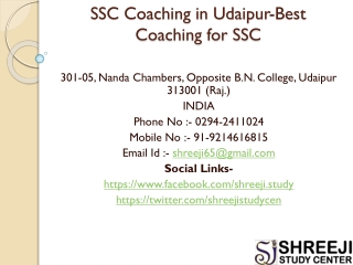 SSC Coaching in Udaipur-Best Coaching for SSC