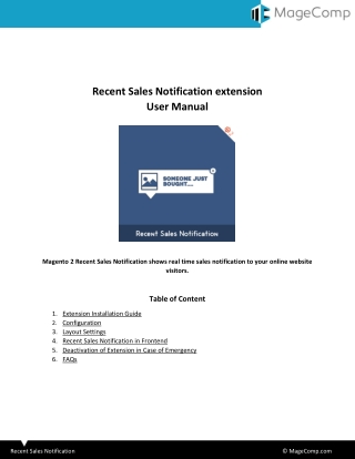 Magento 2 Recent Sales Notification Extension by MageComp