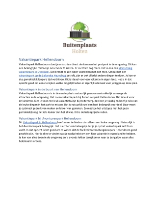 Vakantiepark-hellendoorn