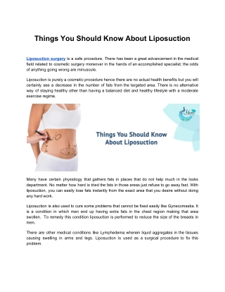 Liposuction Surgery In Ahmedabad And Cost Of The Procedure