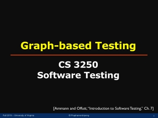 [ Ammann and Offutt, “Introduction to Software Testing,” Ch. 7]