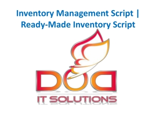 Inventory Management Script | Ready-Made Inventory Script