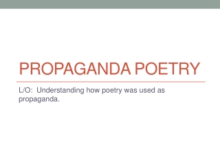 Propaganda Poetry