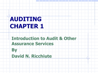 PPT - AUDITING CHAPTER 1 PowerPoint Presentation, Free Download - ID ...