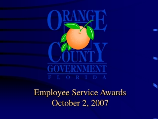Employee Service Awards October 2, 2007
