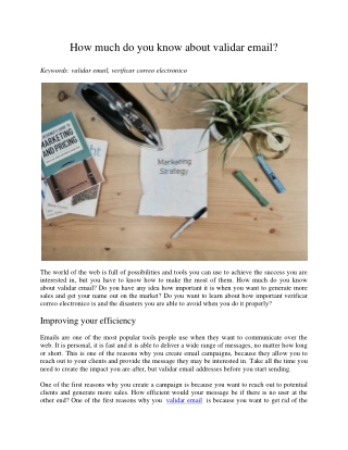 How much do you know about validar email?