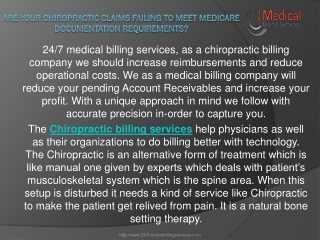 Are your Chiropractic Claims failing to meet Medicare Documentation Requirements?