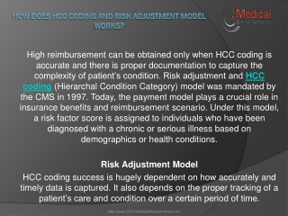 How does HCC Coding and Risk Adjustment Model works?