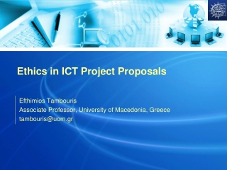 Ethics in ICT Project Proposals