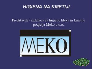 HIGIENA NA KMETIJI