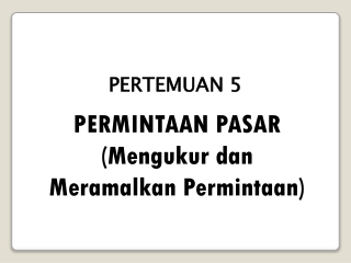 permintaan pasar