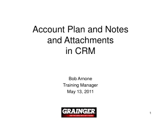 Account Plan and Notes and Attachments in CRM