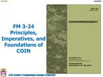 FM 3-24 Principles, Imperatives, and Foundations of COIN