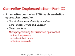 Controller Implementation--Part II
