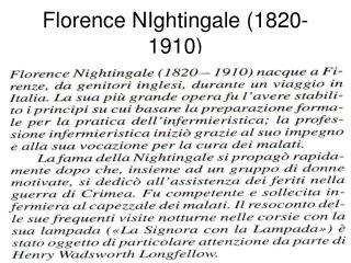 Florence NIghtingale (1820-1910)