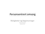 Personsentrert omsorg