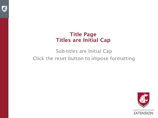 Title Page Titles are Initial Cap