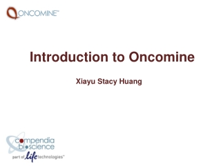 Introduction to  Oncomine