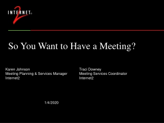 So You Want to Have a Meeting?