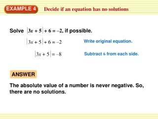 Decide if an equation has no solutions