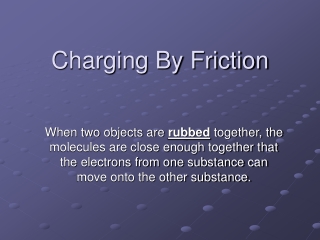 Charging By Friction