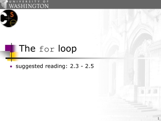 The  for  loop