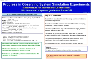 NOAA-NASA and International  OSSEs  Team