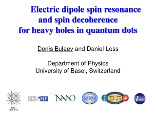 Electric dipole spin resonance  and spin decoherence for heavy holes in quantum dots
