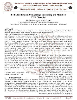 Soil Classification Using Image Processing and Modified SVM Classifier