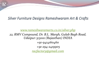 Silver Furniture Designs Rameshwaram Art & Crafts