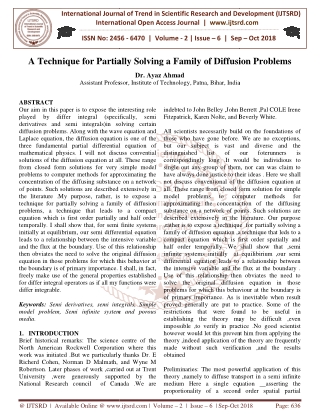 A Technique for Partially Solving a Family of Diffusion Problems