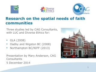 Research on the spatial needs of faith communities