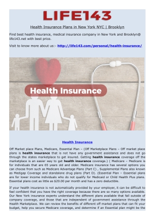 Health insurance in ny