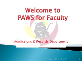 Admissions & Records Department