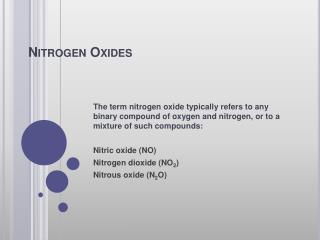 Nitrogen Oxides