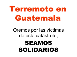 Fundraising for earthquake victims in Guatemala