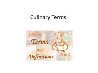 Culinary Terms.