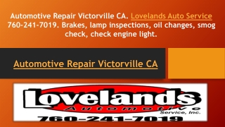 Automotive Repair Victorville CA