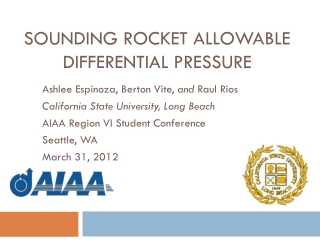 Sounding Rocket Allowable  Differential Pressure