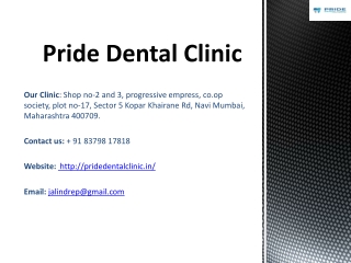 Dental Clinic in Koparkhairane | Pride Dental Clinic