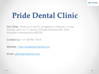 Invisalign treatment in Kopar khairane | Pride Dental Clinic