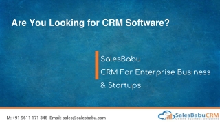 Are You Looking for CRM Software?
