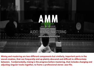 Mixing and Mastering