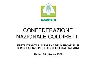 CONFEDERAZIONE NAZIONALE COLDIRETTI