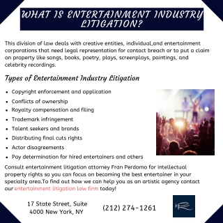 Entertainment Litigation Law Firm – Perdomo Law