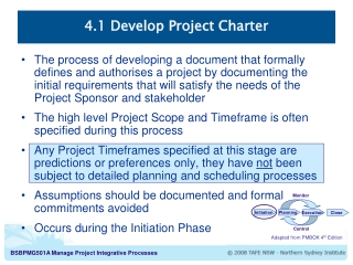 4.1 Develop Project Charter