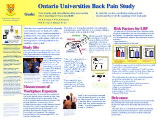 Ontario Universities Back Pain Study