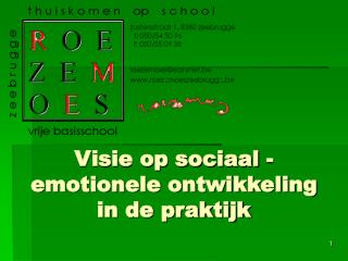 Visie op sociaal - emotionele ontwikkeling in de praktijk