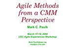 Agile Methods from a CMM Perspective